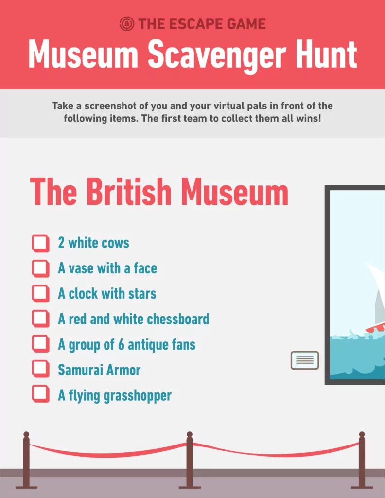 The British museum virtual scavenger hunt checklist