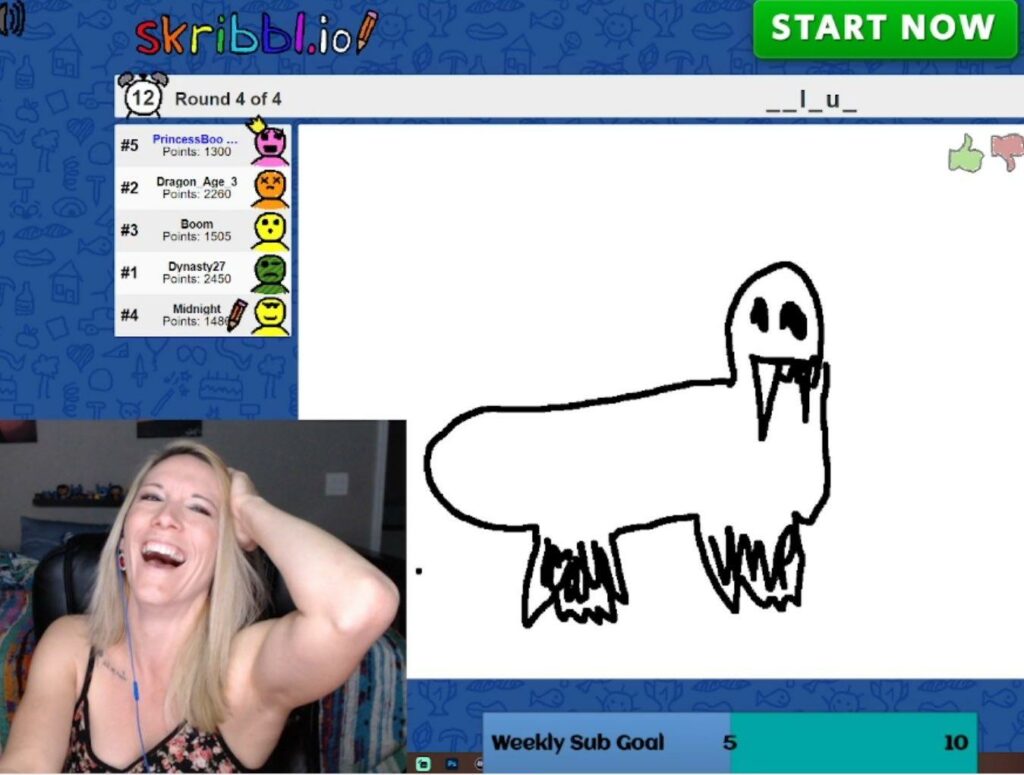 Skribbl game for virtual happy hour
