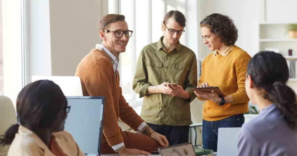 coworkers in an office