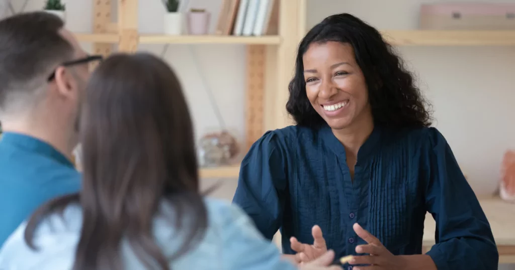 team-office-talking-smiling