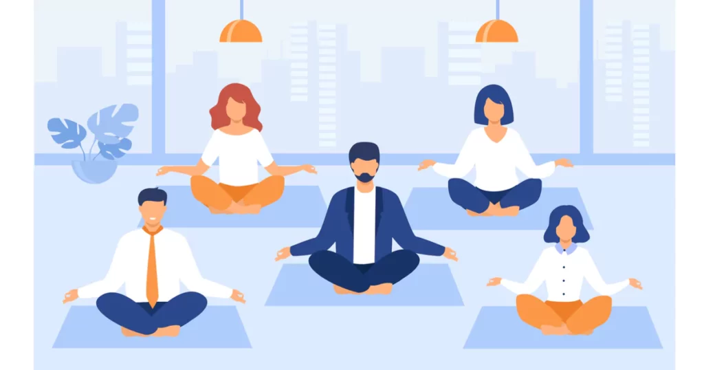 yoga-office-vector