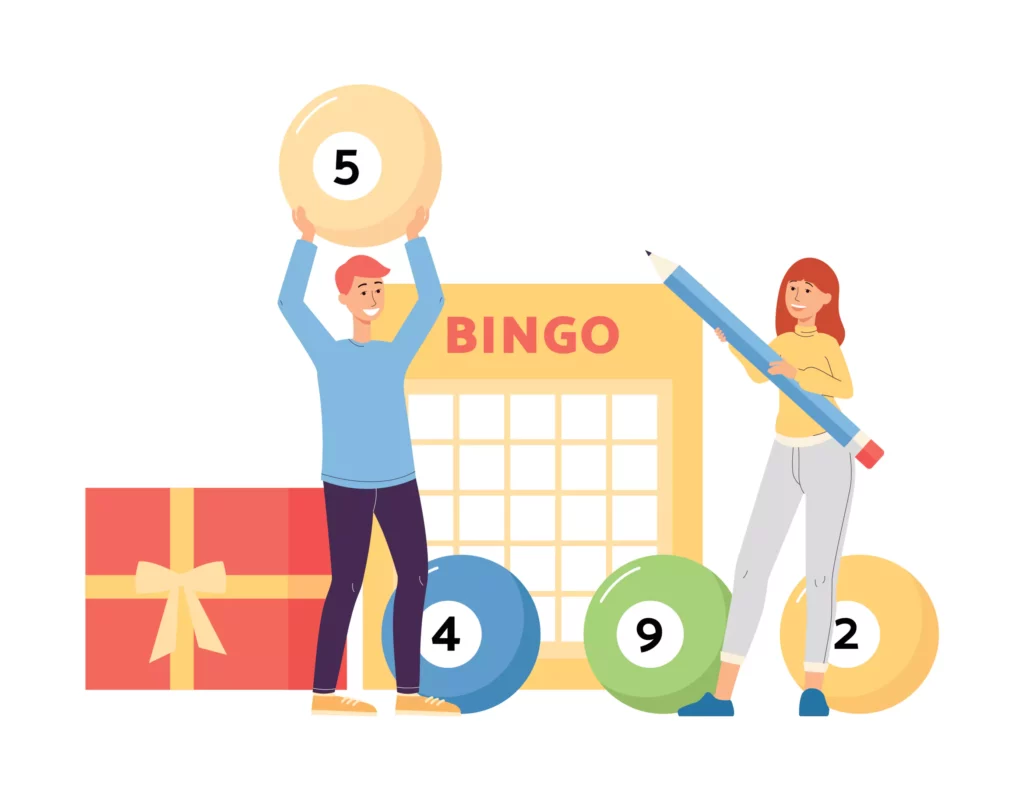 employees playing bingo cartoon