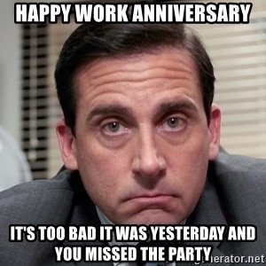 michael scott work anniversary meme