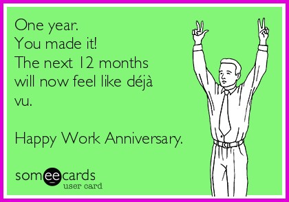 happy work anniversary funny quotes