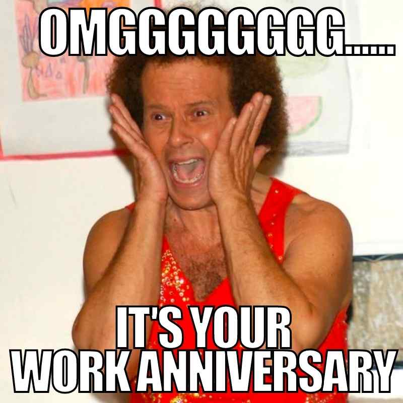 richard simmons work anniversary meme