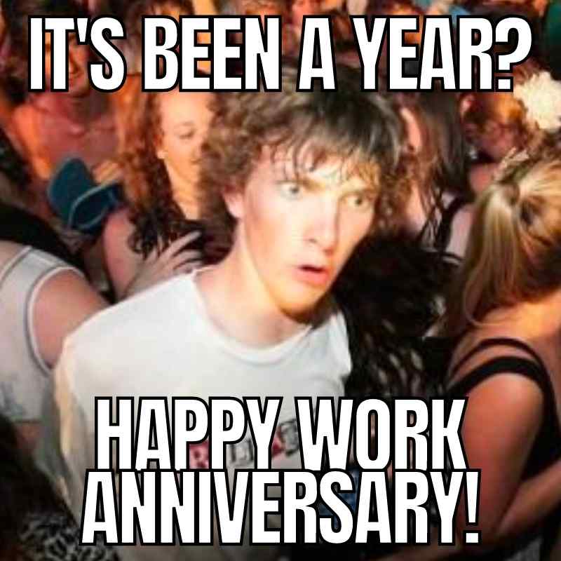 party work anniversary meme