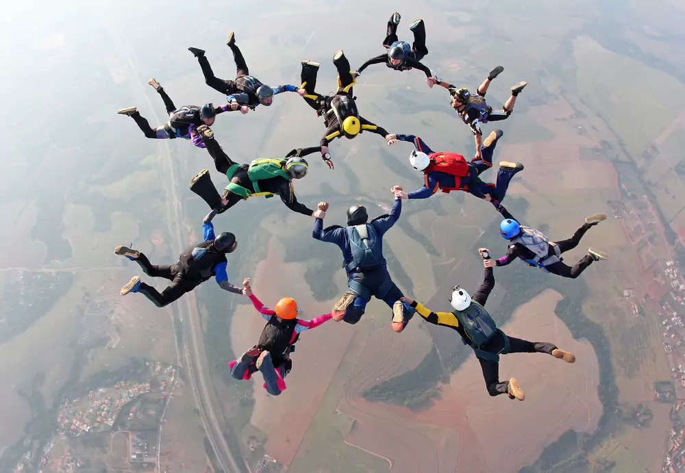 team skydiving trip