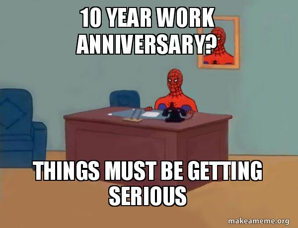 spiderman work anniversary meme