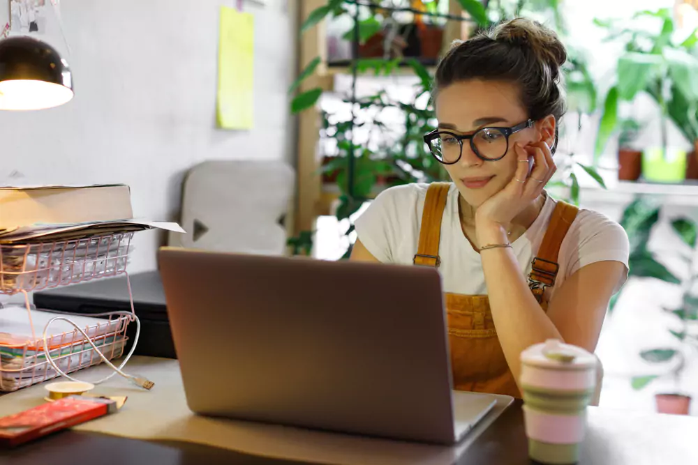 team member working remotely