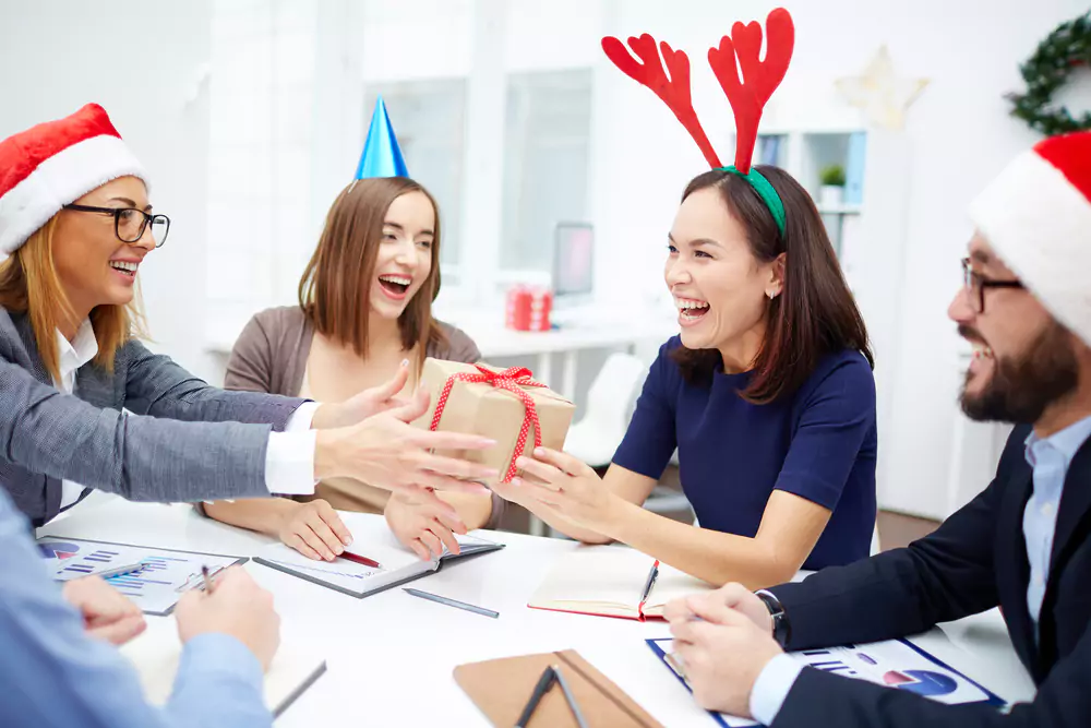 christmas team communicating